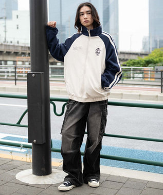 WEGO 【ユニセックス着用ITEM】フェイクスウェードトラックジャケット ネイビー