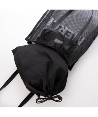 UNBILLION カシュカシュ cachecache / オーバープリントメッシュ2ハンドルトート ブラック