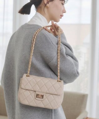 WEGO 【ANGIE VINTAGE】キルティングショルダーBAG ベージュ