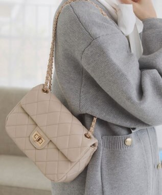 WEGO 【ANGIE VINTAGE】キルティングショルダーBAG ベージュ