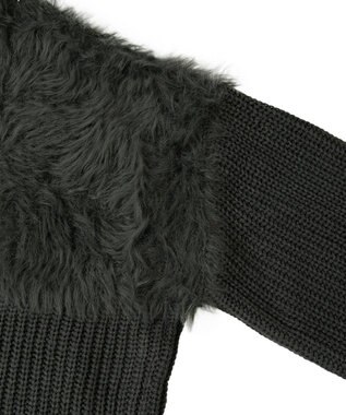 Green Parks ・Ｐｅｔｉｔ　Ｆｌｅｕｒ　シャギーキリカエニット Charcoal Gray