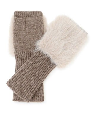 23区 【見上愛さん着用】フェイクファー ニット グローブ