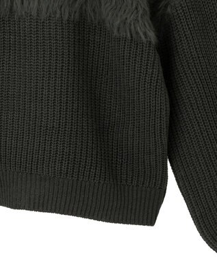 Green Parks ・Ｐｅｔｉｔ　Ｆｌｅｕｒ　シャギーキリカエニット Charcoal Gray