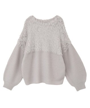 Green Parks ・Ｐｅｔｉｔ　Ｆｌｅｕｒ　シャギーキリカエニット Light Gray