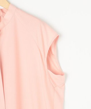 組曲 【洗える・イージーケア】シアーカルゼ ボウタイ ブラウス ピンク系