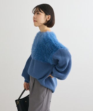 Green Parks ・Ｐｅｔｉｔ　Ｆｌｅｕｒ　シャギーキリカエニット Blue