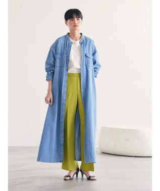 AMERICAN HOLIC デニムＷポケットＡラインワンピース Light Indigo