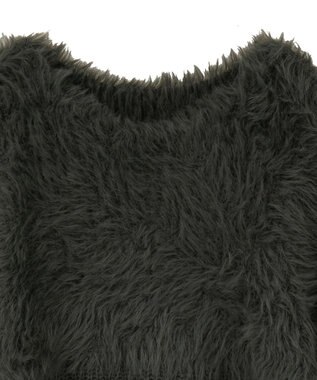 Green Parks ・Ｐｅｔｉｔ　Ｆｌｅｕｒ　シャギーキリカエニット Charcoal Gray