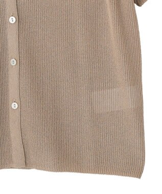 AMERICAN HOLIC 襟付きスキッパー半袖ニットポロ Beige