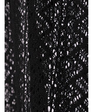 Green Parks カフタンレース７分袖ブラウス Black