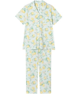 Wing パジャマ 綿100%(本体) 天竺素材 5分袖 半袖 長ズボン レディース EP8046 ウイング／ワコール メロン