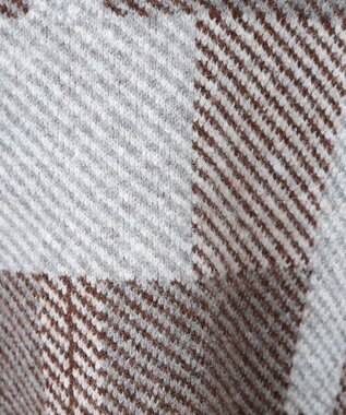 CRAFT STANDARD BOUTIQUE 洗える/チェック柄ニットプルオーバー Brown