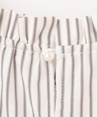 ANY 【UVカット/吸水速乾/抗菌防臭】エニィファンクション ノースリブラウス オフ×ブラウンストライプ