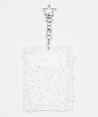 WEGO 【痛バ＆推し活】キラキラスターカードホルダーキーホルダー ホワイト