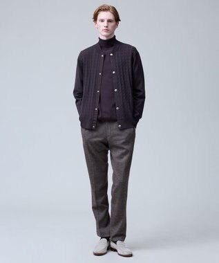 J.PRESS MEN 品よく暖かで首元からスマートに【ストレッチ / イージーケア】【FLEX YARN】タートルネック ニット ブラウン系