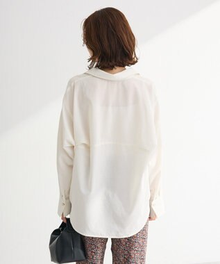 Green Parks 金ボタン裾ドロストシャツ Off White