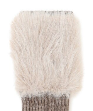 23区 【見上愛さん着用】フェイクファー ニット グローブ ブラウン系