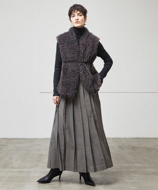 BEIGE， 【洗える・SPUR.JP 掲載】FORD / ハイネックトップス C Gray×Bordeaux