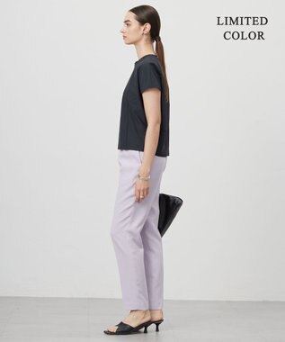 ICB L 【新色追加・WEB限定カラーあり・接触冷感・UVケア・速乾・防シワ・洗える】 FluidBackSatin  ドロストパンツ パールグレー系［WEB限定］