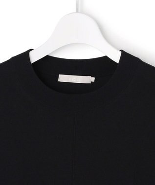 ICB 【先行予約】VIS/NYハイゲージ バイカラーニットT ブラック×ロイヤルブルー配色