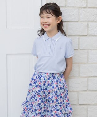 組曲 KIDS 【110-140㎝】ストレッチカノコ ポロシャツ サックスブルー