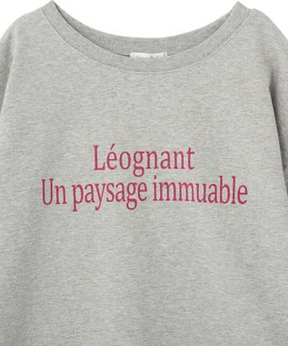 Green Parks 七分袖ロゴ裏毛プルオーバー Gray Mixture