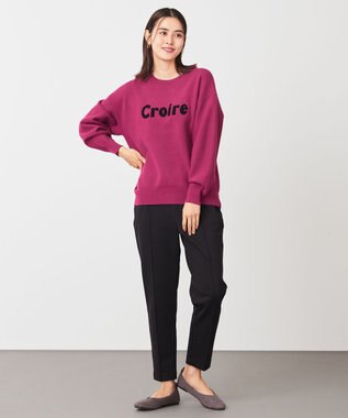 ANY any HEAT テーパードパンツ ブラック