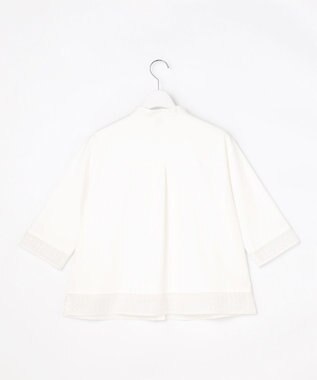 J.PRESS LADIES エンブロコンビ シャツジャージー バンドカラー カットソー ホワイト系