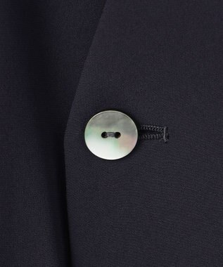 uncrave バックサテンジョーゼット ノーカラージャケット ネイビー