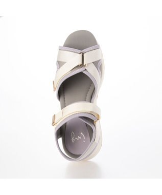 ing <ing>厚底スポーツサンダル パープルコンビ