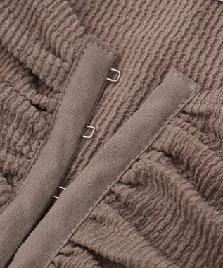 earth music&ecology フロントホックシャーリングトップス Mocha