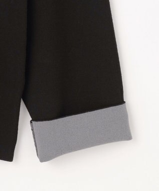 自由区 L 【カタログ掲載】レーヨンストレッチベーシックシルエット ニット ブラック