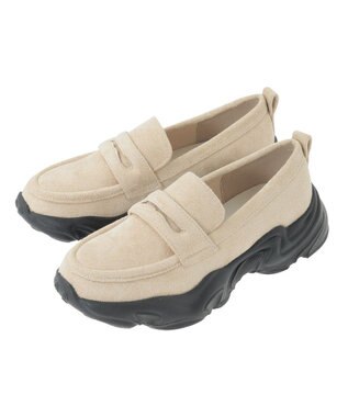 earth music&ecology 【軽量】スニーカーローファー Beige