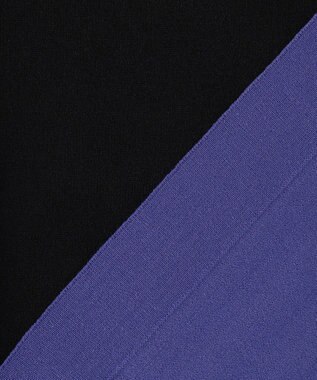 ICB 【先行予約】VIS/NYハイゲージ バイカラーニットT ブラック×ロイヤルブルー配色