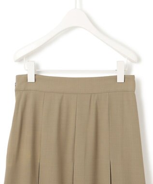 ICB L 【洗える】ウール2WAYストレッチ スカート フォーン系