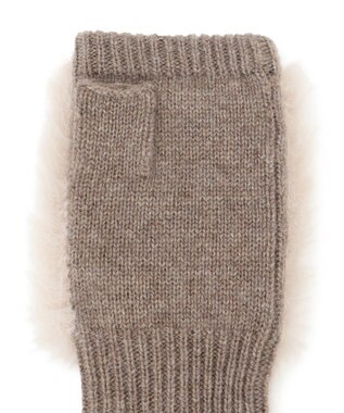 23区 【見上愛さん着用】フェイクファー ニット グローブ ブラウン系