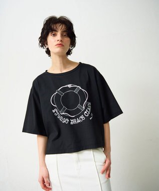 GRACE CONTINENTAL プリントトップ ブラック