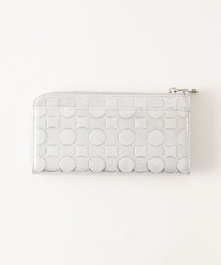 MIYABIYA La quoh with kirakaracho 南蛮七宝アルチザンレザー L字ファスナー財布 月白銀（シルバー）