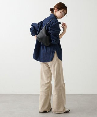 russet 《3/4～価格改定》ソフトレザーシンプルショルダーバッグ(CE-1328-WEB) Black2