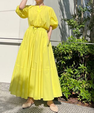 UNFILO 【セレSTORYコラボ】スポ可愛 シャカ楽ストレッチ スカート イエロー系