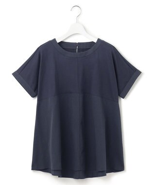 J.PRESS YORK STREET  【WOMEN】【SMOOTH JERSEY】ドルマンペプラム プルオーバー ネイビー系