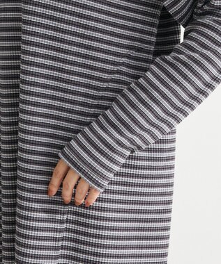 Green Parks ヘンリーネックワンピース Border Gray