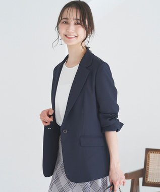 ANY SIS 【UVカット / 接触冷感 / 吸水速乾】スマートビューティストレッチ テーラードジャケット ネイビー