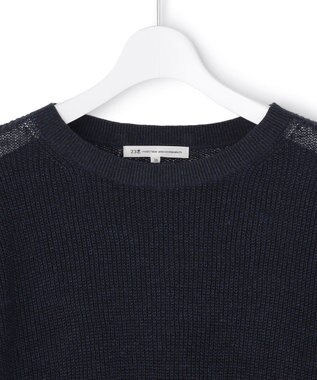 23区 S 【先行予約】ピュアリネン パフスリーブ ニット ネイビー系