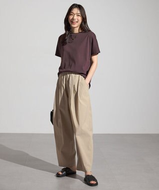 ANY 【新色追加/10色展開/洗濯機可/UVケア/接触冷感】プレミアムベーシック半袖Tシャツ ブラウン