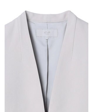 Green Parks ｅｆ－ｄｅ　ストレッチツイルカラーレスジャケット Gray Beige