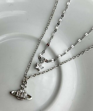 WEGO L2連ムーンキラキラネックレス 柄1