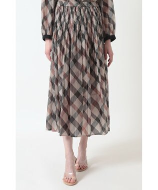 DAKS ハウスチェック シアー リップル スカート