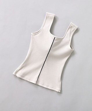 ICB 【洗える】【OUR WACOAL コラボ】カップイン スクエアネック タンクトップ トープ系