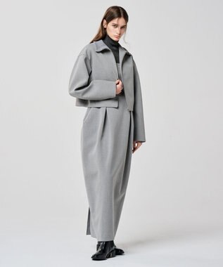 uncrave シアーニット タートルネック トップス（uncrave WHITE） ブルーグレー